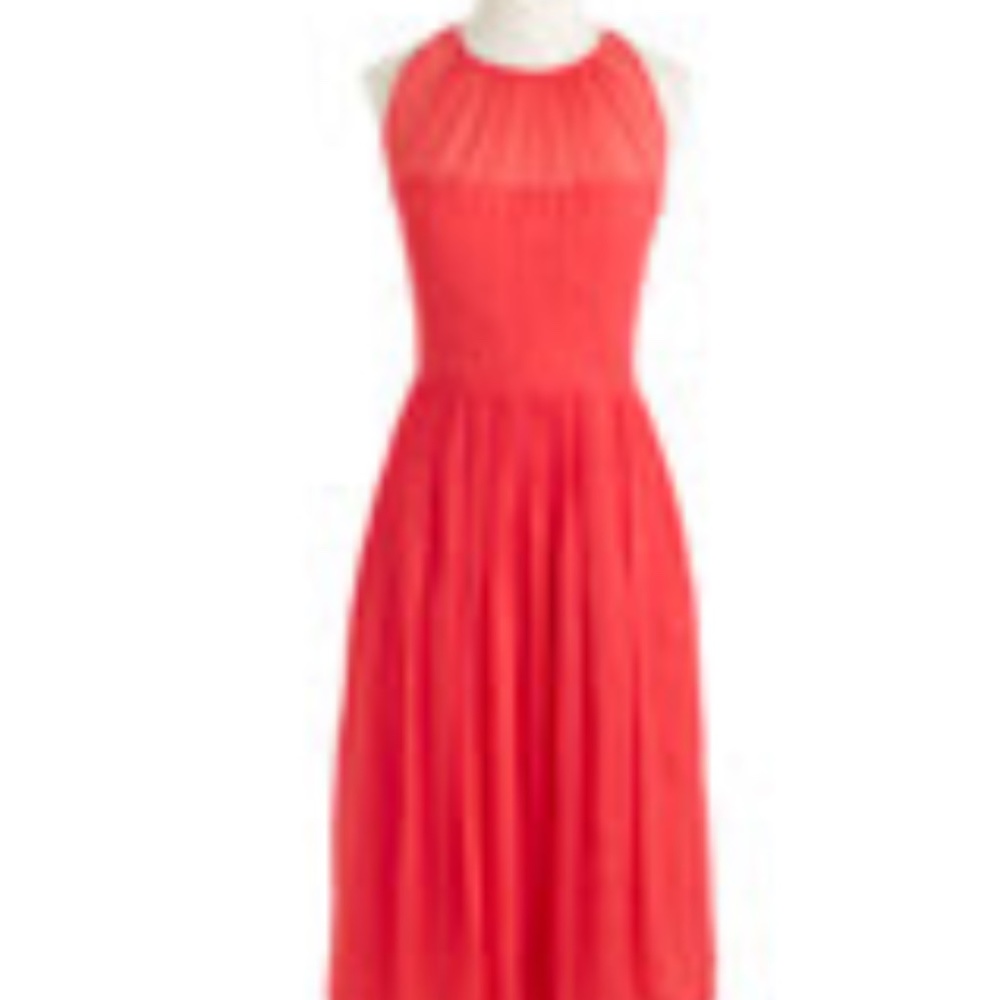 J. Crew Megan Dress in Silk Chiffon (Strawberry)